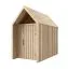 Gartenhaus | 1 Raumhohes Fenster | Außenmaße: 162,4 x 285,7 cm | Natur | Grundfläche: 4,50 m² | Skandinavischer Style | Malmö 32 | Satteldach | Fichtenholz