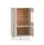 Vitrine Humboldt 03 | Maße: 92 x 40 x 156 cm | Farbe: Eiche Cremona / Kaschmir | Beine: Metall | 4 Türen | Soft-Close | ABS-Kanten