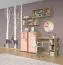 Kinderzimmer - Drehtürenschrank / Kleiderschrank Benjamin 13, Farbe: Buche / Rosa - 198 x 84 x 56 cm (H x B x T)