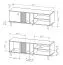 TV-Unterschrank Gardane 03, Farbe: Eiche / Anthrazit - Abmessungen: 49 x 138 x 40 cm (H x B x T)