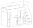 Funktionsbett / Kinderbett / Hochbett-Kombination mit Stauraum und Schreibtisch Jura 20, Farbe: Weiß - Abmessungen: 165 x 247 x 120 cm (H x B x T)