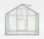 Gewächshaus - Glashaus Radicchio L10, Wände: 4 mm gehärtetes Glas, Dach: 6 mm HKP mehrwandig, Grundfläche: 9,50 m² - Abmessungen: 430 x 220 cm (L x B)