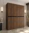 Kleiderschrank | Farbe: Walnuss Warmia | 8 Drehtüren | 6 Fächer | Soft-Close Funktion | 2 Kleiderstangen | 160 x 52 x 203 cm | hochwertig Verarbeitet | für Schlafzimmer
