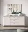 Kommode | 3 Schubladen | Farbe: Kaschmir / Eiche Windmill dunkel | Sideboard | 2 Türen | 4 Fächer | Maße: 180 x 40 x 85 cm | Soft-Close-Funktion