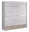Schiebetürenschrank / Kleiderschrank Sidonia 09, Farbe: Eiche / Weiß - Abmessungen: 220 x 200 x 62 cm (H x B x T)