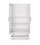 Vitrine Tellin 02, Farbe: Weiß / Weiß Hochglanz - Abmessungen: 190 x 90 x 40 cm (H x B x T)