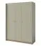 Moderner Kleiderschrank Sampont 01, Mintgrün / Eiche dunkel, 195 x 145 x 52 cm, mit 12 Fächern und 1 Kleiderstange, ABS-Kanten, robust und langlebig