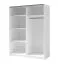 Schiebetürenschrank / Kleiderschrank Trikala 01, Farbe: Weiß - Abmessungen: 198 x 150 x 60 cm (H x B x T)