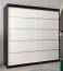 2 Meter breiter Kleiderschrank mit 2 Türen | Farbe: Weiß / Schwarz Abbildung
