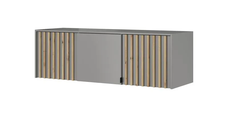 Aufsatz für Kleiderschrank Leeds 21 & 22, Farbe: Grau - Abmessungen: 50 x 155 x 51 cm (H x B x T)