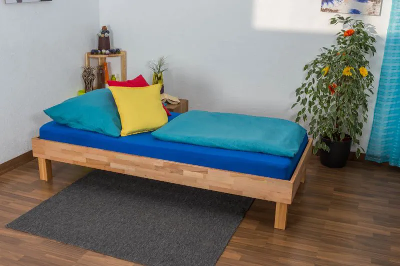 Jugendbett Wooden Nature 04 Kernbuche geölt, massiv - Liegefläche 90 x 200 cm (B x L)