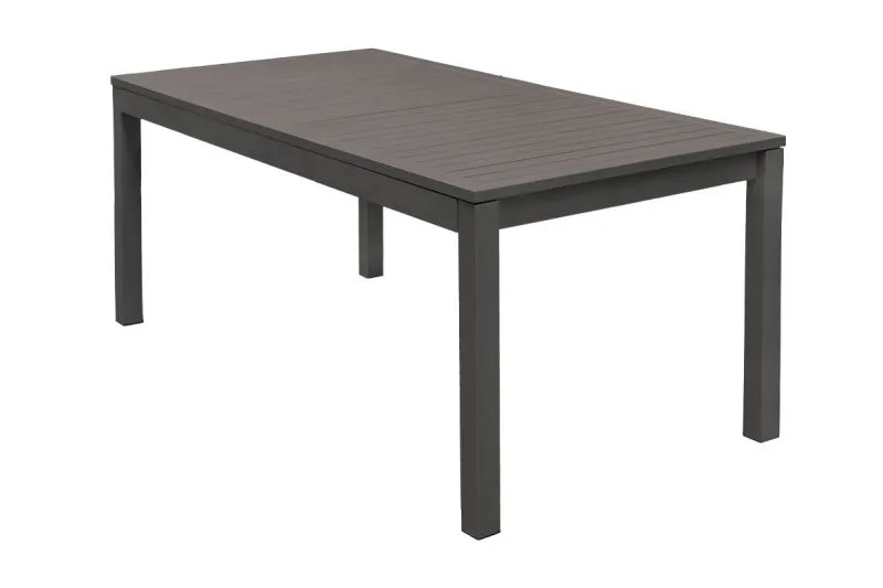 Gartentisch Turin aus Aluminium - Farbe: anthrazit, 2400 / 1800 x 900 x 760 mm, verstellbare Tischfunktion, Tischrahmen aus Aluminium, pflegeleicht