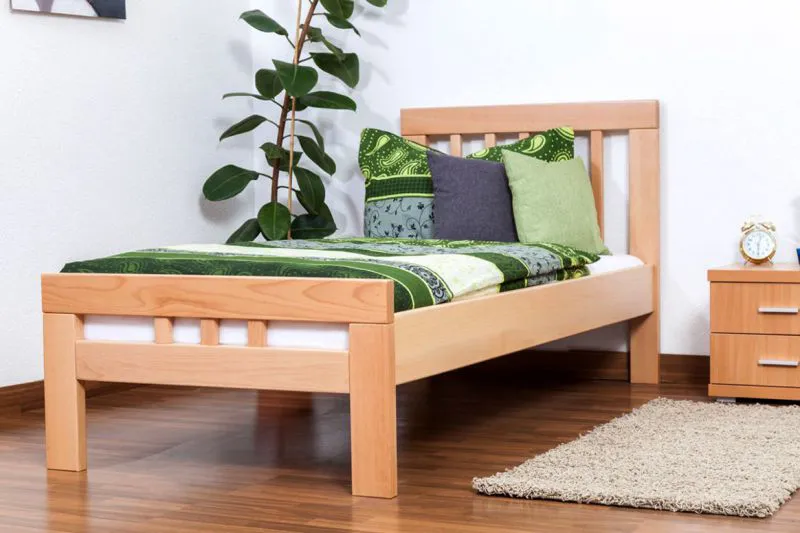 Kinderbett 90 x 200 cm | Massivholz: Buche | Natur Abbildung
