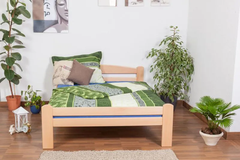 Bett 140 x 200 cm Buche Natur mit Lattenrost Abbildung