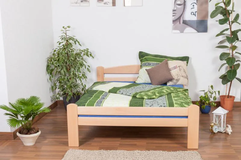 Holzbett Buche 140 x 200 cm Natur Abbildung
