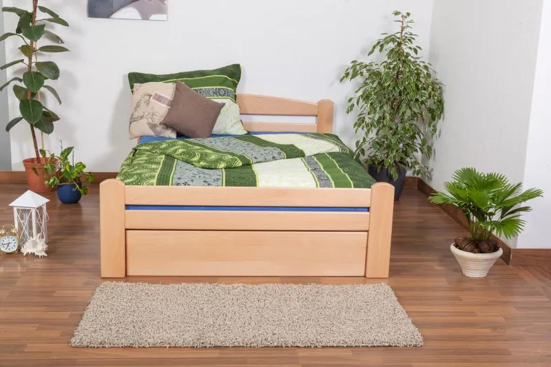 Holzbett Bettgestell Buche 140 x 200 cm Natur Abbildung