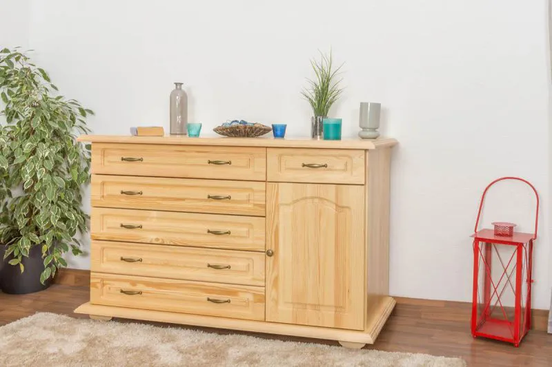 Dielenschrank niedrig, Kommode, Flurschrank, 139 cm breit Abbildung