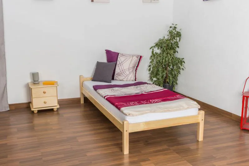 Bettgestell Kiefer 90 x 200 cm Natur Abbildung