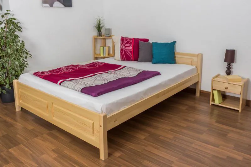 Bett 160 x 200 cm Kiefer Natur mit Lattenrost Abbildung