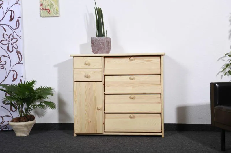 Massivholz-Schuhschrank, Farbe: Natur 80x90x40 cm Abbildung