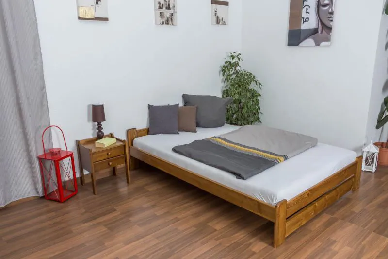 Bett Kiefer 140 x 200 cm Natur Abbildung