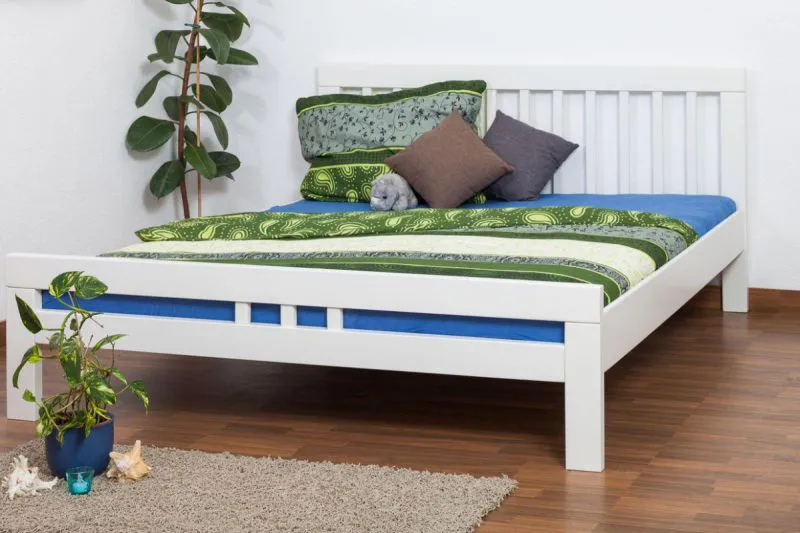 Bett 180 x 200 cm Buche Weiß Abbildung