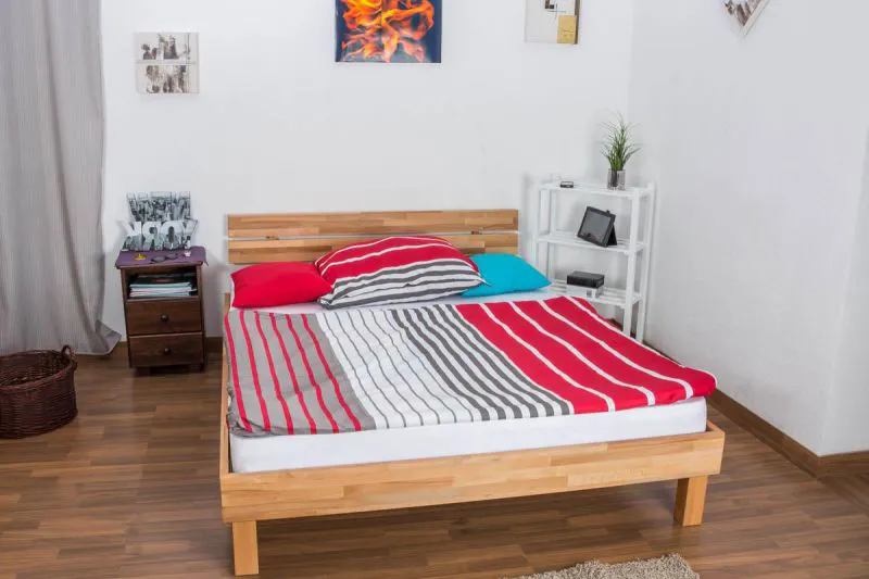 Holzbett Kernbuche 160 x 200 cm geölt Abbildung