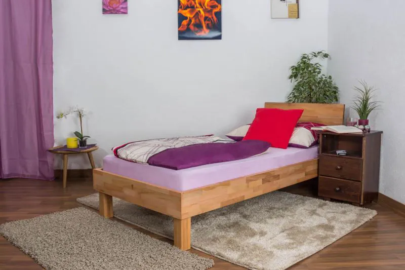 Holzbett Kernbuche 90 x 200 cm geölt Abbildung