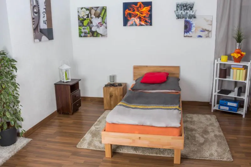 Bett Kernbuche 90 x 200 cm geölt Abbildung