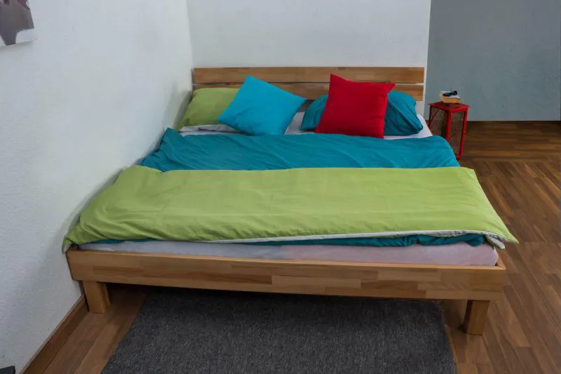 Kernbuche Massivholzbett 180 x 200 cm geölt Abbildung