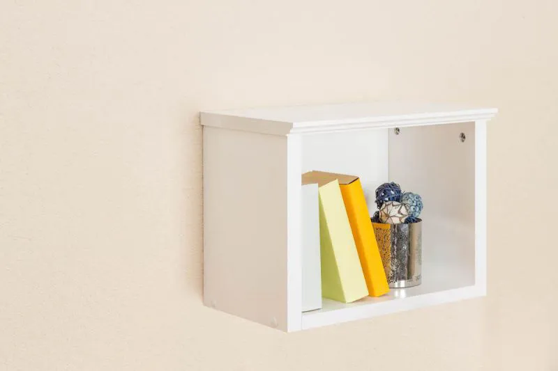 Bücherregal - 40 cm breit, Kiefer Holz-Massiv, Farbe: Weiß Abbildung