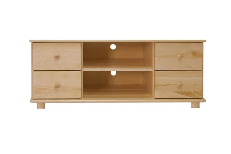 TV-Schrank Massivholz Farbe: Natur 55x136x47 cm Abbildung