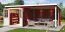 Gartenhaus G273 Schwedenrot - 28 mm Blockbohlenhaus, Grundfläche: 15,74 m², Pultdach