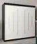 Schiebetürenschrank / Kleiderschrank Pilatus 05, Farbe: Schwarz / Weiß matt - Abmessungen: 200 x 200 x 62 cm (H x B x T)