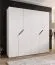 Kleiderschrank | 4-Türig | Farbe: Weiß | 2 Fächer | 2 Kleiderstangen | Griffe: Schwarz | Soft-Close-Funktion | Maße: 200 x 52 x 202 cm | ABS-Kanten