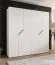 Kleiderschrank | 4-Türig | Farbe: Weiß | 2 Fächer | 2 Kleiderstangen | Griffe: Kaschmir | Soft-Close-Funktion | Maße: 200 x 52 x 202 cm | ABS-Kanten