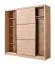 Großer Schiebetürenschrank mit einer Kleiderstange Panevo 03, Farbe: Eiche Artisan, sechs Fächer, Maße: 215,5 x 213 x 60 cm, modernes Design