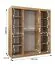 Kleiderschrank mit einer Spiegeltür Musala 14, Farbe: Weiß, 1,8 Meter breit, Aluminiumschienen, 10 Fächer, Schiebetürenschrank, zwei Kleiderstangen