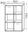 Regal Palpala 03, Farbe: Eiche Sonoma / Weiß - 110 x 80 x 35 cm (H x B x T)