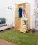 Kleiderschrank Massivholz natur 009 - Abmessung 190 x 90 x 60 cm (H x B x T)