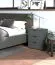 Dunkles Schlafzimmer - Set A Kule, 4-teilig, Farbe: Graphitgrau, ABS-Kantenschutz, ein Kleiderschrank, eine Kommode und zwei Nachtkommoden, modernes Design