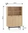 Kommode | Farbe: Eiche Mavelie | Soft-Close Funktion | 4 Fächer | 92 x 40 x 140 cm | 2 Drehtüren | Highboard | hochwertig Verarbeitet | für Wohnzimmer
