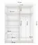 Kleiderschrank / Schiebetürenschrank | Bucegi 16 | Braun / Schwarz | mit Spiegel | 2 Türen | Griffe: Aluminium | 6 Fächer | 200 x 150 x 61 cm