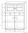Vitrine Rabaul 06, Farbe: Sonoma Eiche - Abmessungen: 150 x 110 x 40 cm (H x B x T)