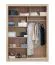 Schiebetürenschrank / Kleiderschrank Zwalm 03, Farbe: Eiche - Abmessungen: 215 x 160 x 60 cm (H x B x T)