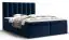 Schlichtes Boxspringbett mit zwei Stauräume Pirin 10, Farbe: Blau - Liegefläche: 160 x 200 cm (B x L)