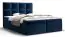 Elegantes Einzelbett mit Stauraum Pirin 50, Farbe: Blau - Liegefläche: 140 x 200 cm (B x L), mit weichen Veloursstoff