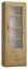 Vitrine Vanimo 23, Farbe: Eiche - Abmessungen: 202 x 70 x 42 cm (H x B x T)