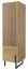 Schrank Slatina 47, Farbe: Eiche / Schwarz, teilmassiv - Abmessungen: 203 x 56 x 63 cm (H x B x T)