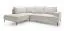 Großes Ecksofa Barlby 02 inkl. Ottomane Links, vier große Polster, Wohnlandschaft, Cord Bezug, Maße: 83 x 275 x 195 cm, Wellenfederung, Farbe: Beige